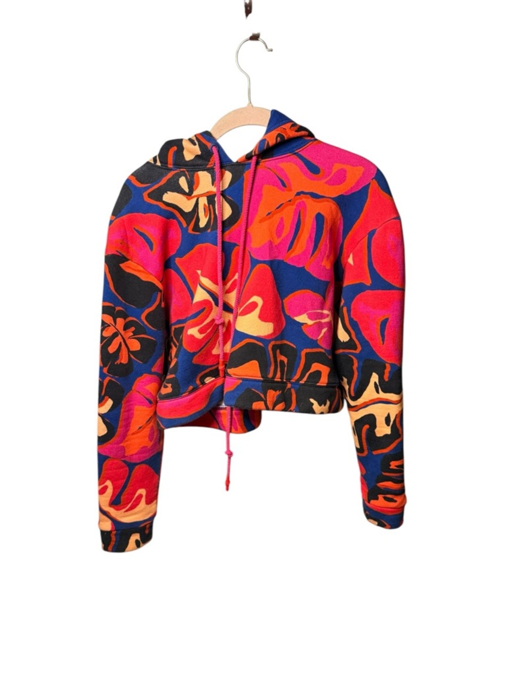 FARM Rio Cropped Floral Hoodie